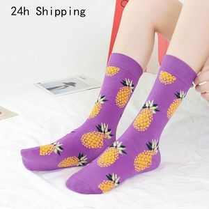 Chaussettes pour hommes / femmes heureux drôle avec impression art mignon hiver avocat sushi nourriture coton mode harajuku inscriptions