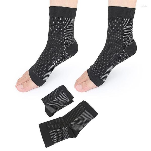 Calcetines de hombre Hombres Mujeres Deportes Pie Compresión Ángel Tobillo Exterior Transpirable Manga Brace Calcetín