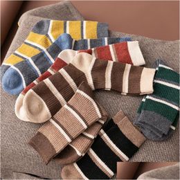 Chaussettes masculines hommes automne hiver homme long équip cachemire laine chaude affaires homme mode créateur de drop livraison drôle