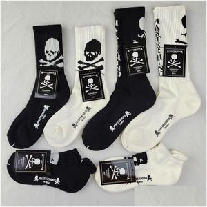 Calcetines para hombres hombres vendidos por 4Pairs/Lot-Japan MMJ Cotton Mastermind Toalla de mujer en blanco y negro Bottom Sports WZ22Mens Mensmens Del Dhcp6