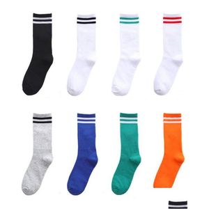 Chaussettes pour hommes Hommes Bas Mtiple Couleur Mode Femmes et hommes Jogging Sock Casual Haute Qualité Coton Respirant Basketball Football Otin8