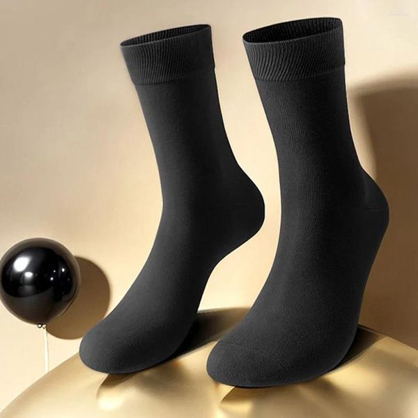 Chaussettes en coton mercerisé pour hommes, costume formel de haute qualité, Long Tube, bas déodorants d'affaires d'hiver, confort, couture désossée