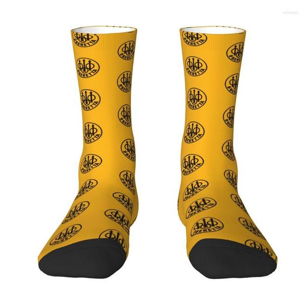 Calcetines para hombre, diseño de pistola militar, con logotipo de Berettas, para hombre, unisex, novedad, vestido impreso en 3D