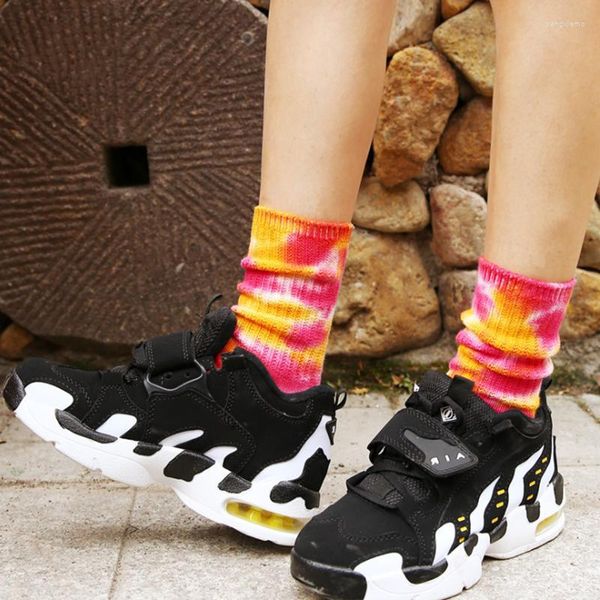 Calcetines para hombres Moda Socmark Mujeres Hombres Divertido Tobillo Meias Largo Feliz Sokken Algodón Hierba Blanco Negro Tie-Dye Render