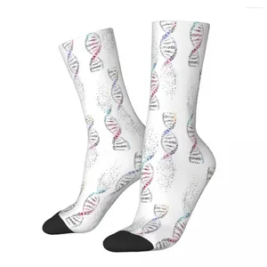 Chaussettes pour hommes chaînes de molécules s'effondrent ADN génétique hommes femmes bas de printemps Polyester