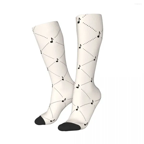 Calcetines para hombre, signos musicales, nota musical, accesorios sobre la pantorrilla, cómodo, absorbente del sudor, regalo increíble para mujeres y hombres