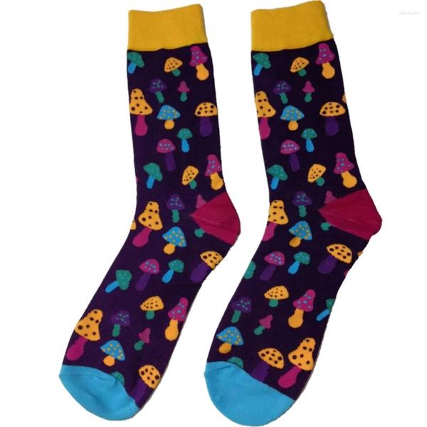 Chaussettes pour hommes Myored une paire de coton champignon dessin animé mignon mode décontracté