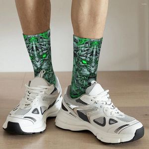 Calcetines de hombre Tigre verde neón Adulto Unisex Hombres Mujeres