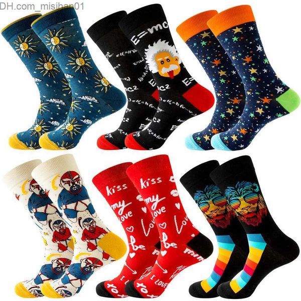 Calcetines de hombre nuevo 2022 primavera celebridad hombre y mujer calcetín estrella Animal tubo marea mexicana calcetines Día de San Valentín Z230630