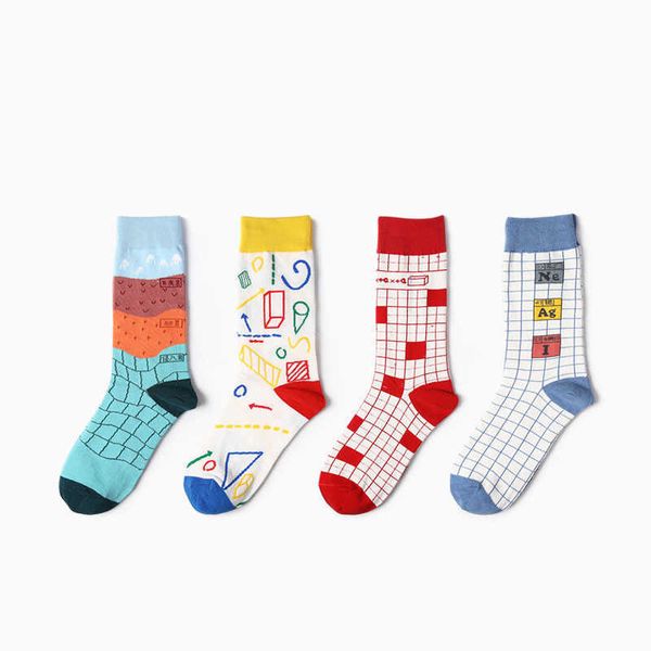 Chaussettes pour hommes New Man Women Men Free SizeCotton Graffiti Harajuku Styorful Funny For Couples Gifts T221011