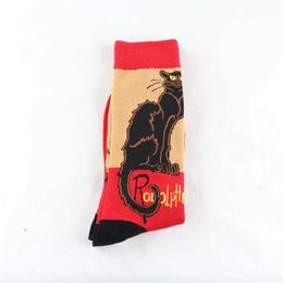 Chaussettes masculines Nouvelles unisexes dinosaures drôles chat chien cerf crâne grenouille choux océan ondues carlige astronaute masculin mâles chaussettes d4 d4