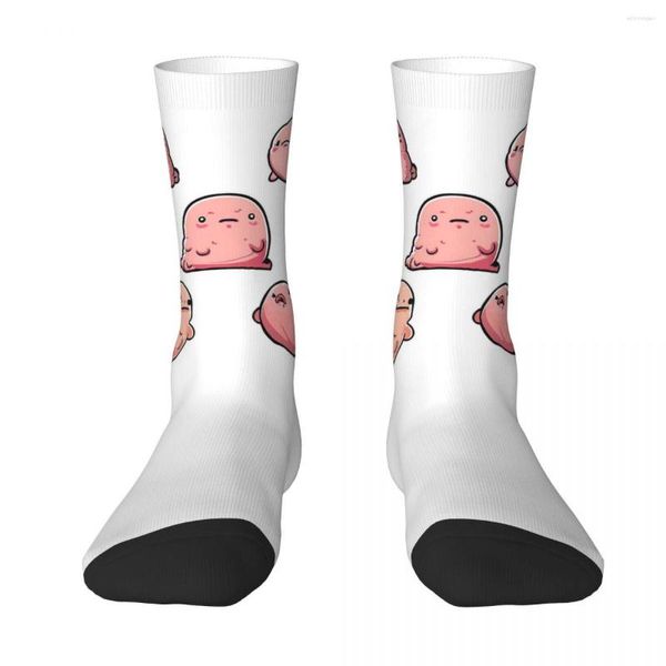 Chaussettes pour hommes sans problème et Blobfish Harajuku, bas Super doux, accessoires longs toute saison, cadeaux de noël unisexes