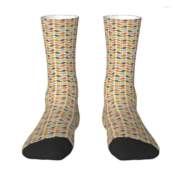 Calcetines para hombres Novedad para hombre Orla Kiely Vestido de tallo múltiple Unisex Breathbale Cálido Impresión 3D Patrón escandinavo Tripulación