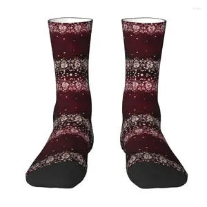 Chaussettes pour hommes nouveauté hommes sexy paillettes strass robe unisexe respirant chaud impression 3D mascarade diamants équipage