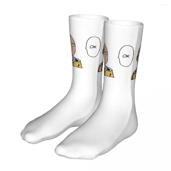 Calcetines para hombre One-Punch Man Moda femenina Divertido Anime Harajuku Primavera Verano Otoño Invierno Regalo