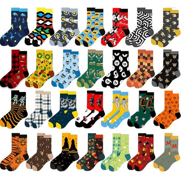 Chaussettes Homme Design Original Automne Et Hiver Animal Masculin Géométrique Féminin Halloween