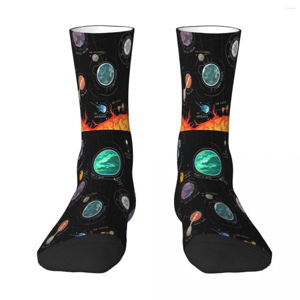 Chaussettes pour homme Outer Wilds System Sock Hommes Femmes Bas en polyester Personnalisable Sweetshirt