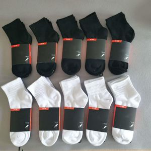 Hommes Chaussettes Paires Classique Noir Femmes Hommes Haute Qualité Lettre Respirant Coton Sport Cheville Chaussette Élastique