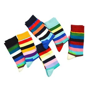 Chaussettes homme paires hommes drôles 3D Calcetines heureux pour Chaussette Homme coloré rayé Meias chaud Compression SokkenMen's