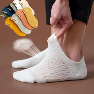 Paires de chaussettes pour hommes Hommes No Show Mesh Low Cut Ankle Sock Casual Invisible Cotton Non-Slip Durable Men's Size 6-11Men's Men'sMen's