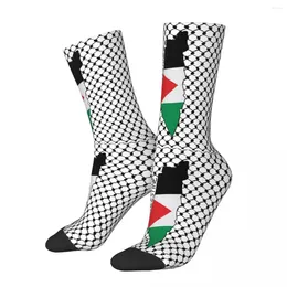 Herensokken Palestina Vlag Kaart Palestijnse Kufiya Hatta Dames Keffiyeh Patroon Hip Hop Lente Zomer Herfst Cadeau
