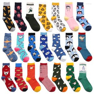 Chaussettes pour hommes Peonfly Hommes Drôle Dessin Animé Pieuvre Chien Singe Poulet Mouton Harajuku Mode Hip Hop Street Style Heureux Casual Skate Coton