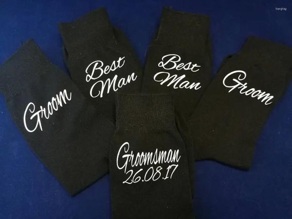 Chaussettes pour hommes personnalisées fête de mariage marié homme marié cadeaux pour hommes d'honneur