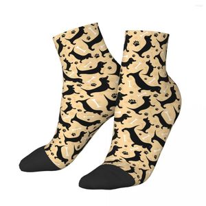 Chaussettes pour hommes Polyester Low Tube Duchshung Dogs Chaussette courte décontractée respirante