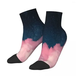 Chaussettes pour hommes Polyester Low Tube Galaxy Sparkling Nuages Respirant Casual Chaussette courte