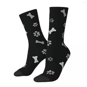 Chaussettes Homme Imprimés Et Os De Chien Pattes D'animaux Kawaii Shopping Dessin Animé Motif Adulte Enfant