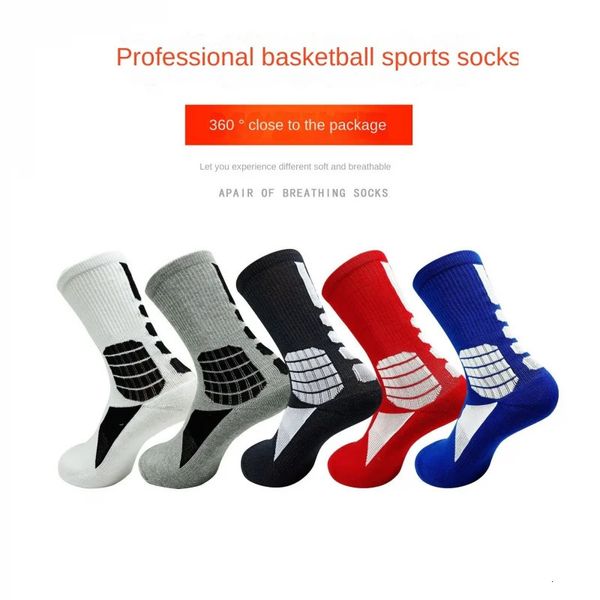 Calcetines para hombres Baloncesto de élite profesional Adulto Longitud de media pantorrilla y hombres transpirables Mujeres Corriendo Absorción de golpes Atlético S 231101