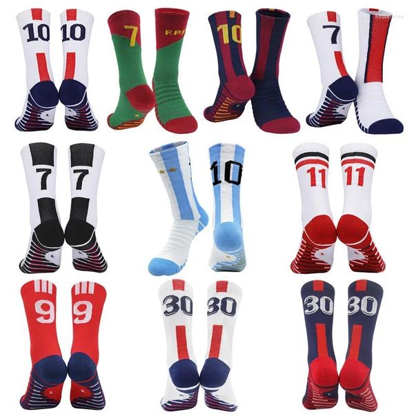 Chaussettes homme Football professionnel Paris Club numéro étoile chaussette de Football sport Tube moyen