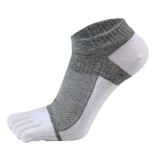 Chaussettes pour hommes pur coton cinq doigts hommes sport respirant confortable façonnage Anti Friction avec orteils EU 38-44