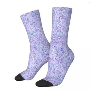 Chaussettes pour hommes Purple Light Paisley Babylon Goutte d'eau Mâle Hommes Femmes Bas d'hiver Hip Hop