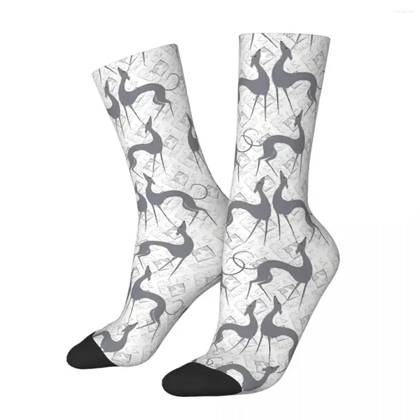 Calcetines de hombre Retro galgos italianos perro galgo Unisex estilo callejero patrón impreso Crazy Crew calcetín regalo