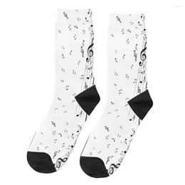 Chaussettes pour hommes rétro minimaliste touches de Piano musique Art unisexe Hip Hop sans couture imprimé drôle équipage chaussette cadeau