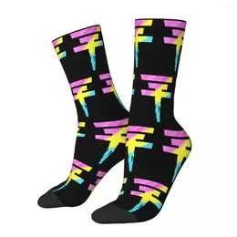 Chaussettes pour hommes rétro unisexe Tokio El Logo thème coloré produit équipage super doux idée cadeau