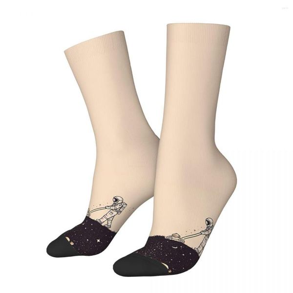 Chaussettes pour hommes révèlent votre univers étoile mâle hommes femmes bas d'été Polyester