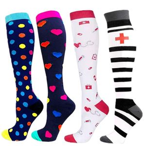 Chaussettes pour hommes en cours d'exécution hommes femmes compression genou hauts bas adaptés à l'œdème diabète varices