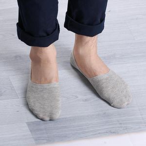 Chaussettes pour hommes vente printemps automne coton coupe basse antidérapant affaires couleur unie mâle décontracté hommes en gros Chaussette Meias