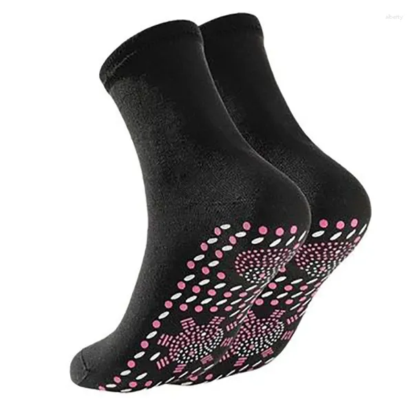 Chaussettes pour hommes auto-chauffantes au sol Tomalin Massage résistant au froid Tube moyen absorbant la sueur coton