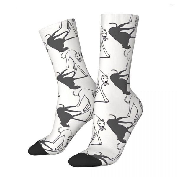 Chaussettes pour hommes Shadow Geryhound Greyhounds Dog Unisex Winter Running Happy Street Style Crazy Sock