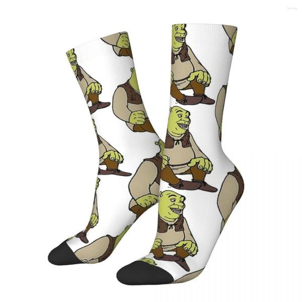 Calcetines para hombres Shrek Swamp King Crazy Face Unisex Winter Outdoor Happy Street Stily Calcetín