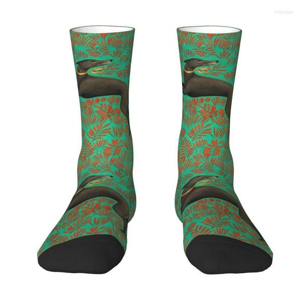 Calcetines de hombre Sihthound Greyhound Flowers Art Dress Hombres Mujeres Cálido Divertido Novedad Perro Animal Crew