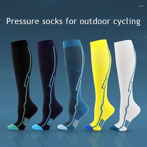 Heren sokken schaatsen mannen compressie fietsen sporten lang comfort stretch ademende buitenmode