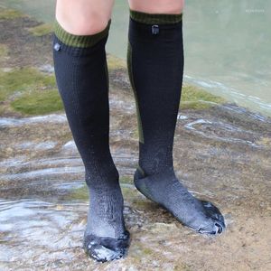 Calcetines largos para hombre, impermeables, para esquí, senderismo, vadeo, acampada al aire libre, ciclismo, esquí, aventura, montañismo, cálidos, transpirables