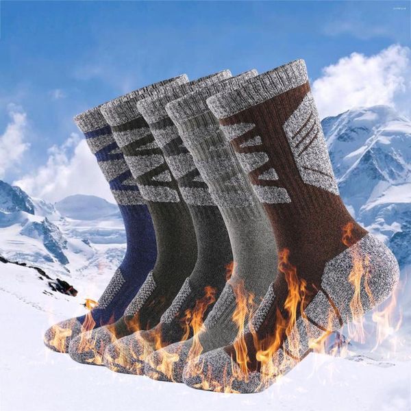 Chaussettes pour hommes Ski alpinisme homme hiver extérieur Sports chauds haute plaine femme grande taille