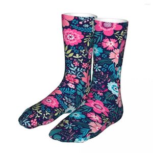 Chaussettes pour hommes petites fleurs colorées hommes femmes décontracté élégant Ditsy Floral haute qualité printemps été automne hiver cadeaux