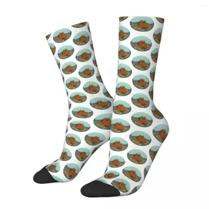 Chaussettes pour hommes Spa Capybara unisexe hiver chaud Happy Street Style Crazy Sock