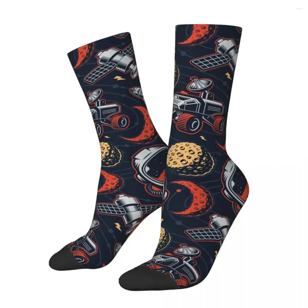 Chaussettes pour hommes Thème extérieur de l'espace Mâle Hommes Femmes Bas d'été Hip Hop